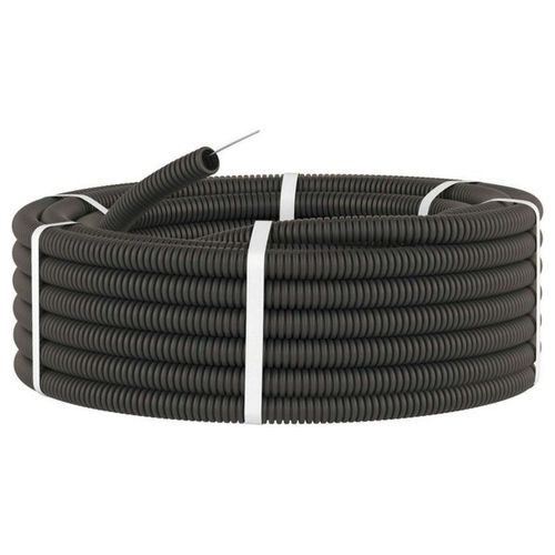 Труба гофрированная ПНД черная 32 мм с протяжкой 25 м