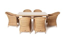 "Эспрессо" обеденная группа плетеная, цвет соломенный