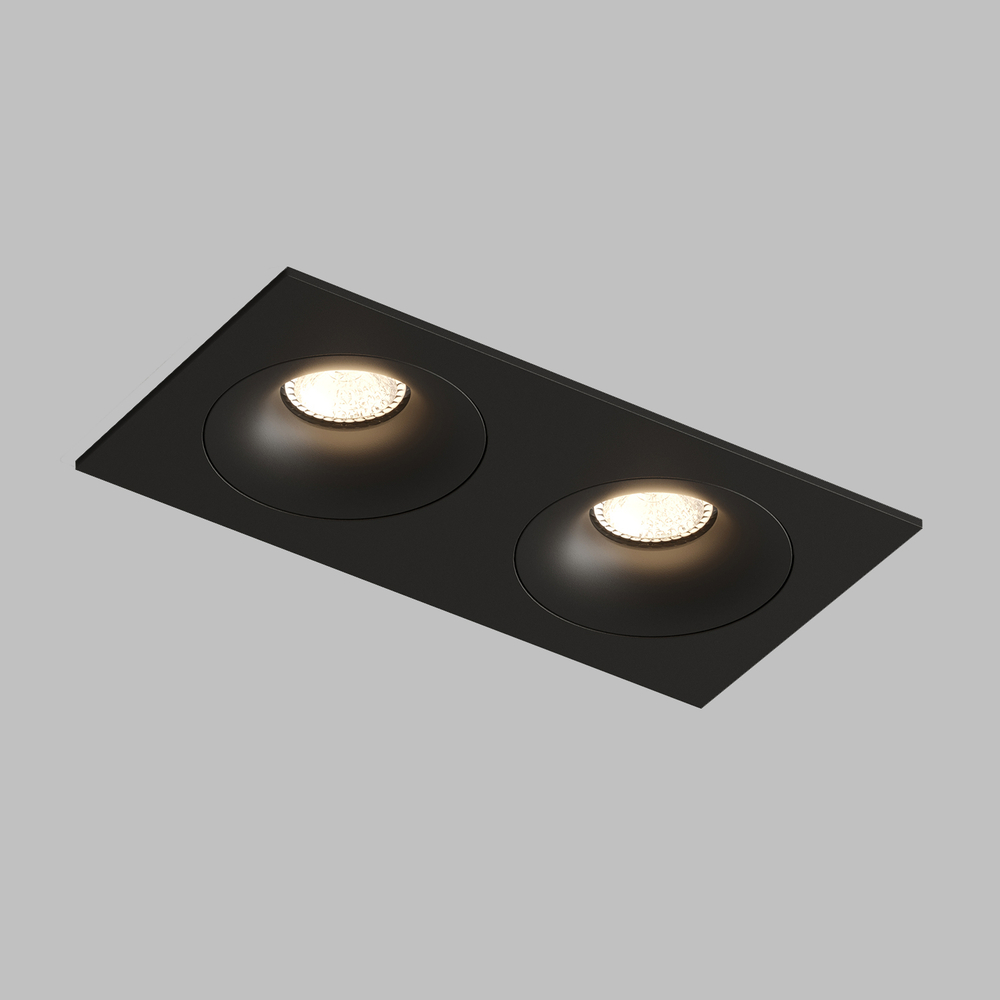 DK2122-BK Встраиваемый светильник, IP 20, 50 Вт, GU10, черный, алюминий