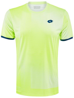 Детская теннисная футболка Lotto Top Ten B II Tee PRT PL - yellow neon