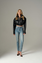 Бомбер на резинке Cindi, черный