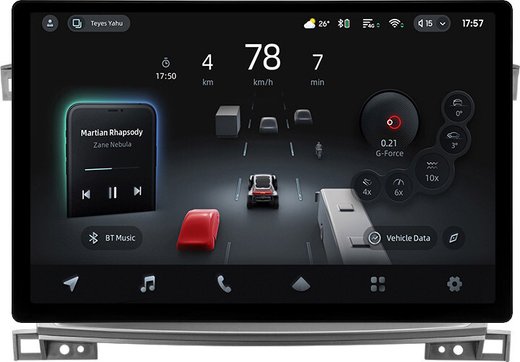 Магнитола для Toyota Land Cruiser 100, Lexus LX470 2002-2007 (климат на цветном экране) - Teyes CC4-PRO монитор 13" 2K QLED на Android 13, Snapdragon 778G, 8+128, AI, CarPlay, DSP, 4G SIM-слот