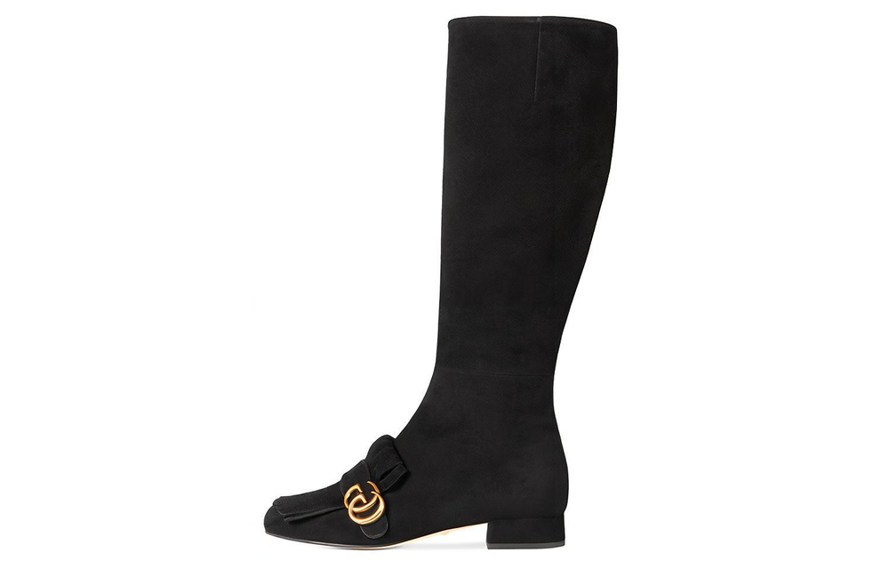 GUCCI Leather Knee high Boots Women"s Black