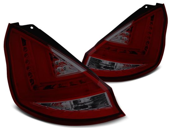 Задние фонари для Ford Fiesta VII 5D (12-15) LED Red Smoke