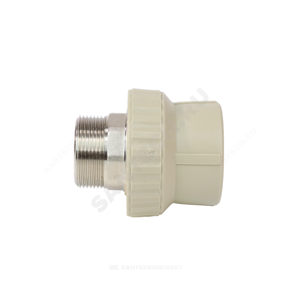 Муфта PP-R комбинированная серая Дн 50х1 1/2" НР под ключ VALFEX 10135050Г