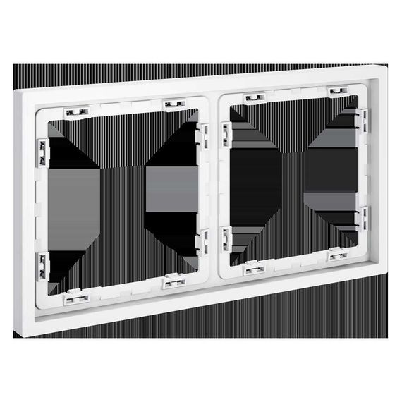 Рамка пластиковая Voltum S70 на 2 поста, (белый матовый) VLS100202