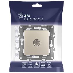 Розетка ЭРА Elegance 14-3101-04 TV одиночная IP20 шампань