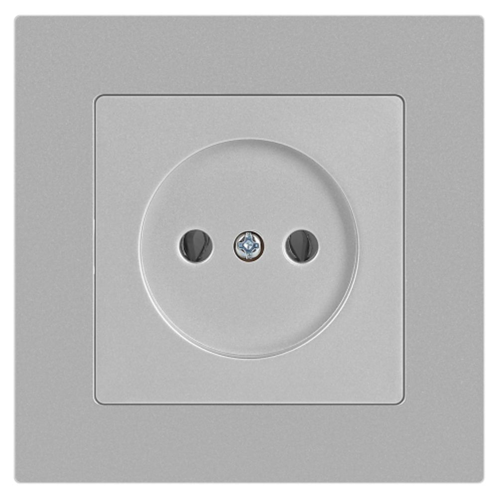 Розетка Intro Accent 6-201-03 2P 16А-250В IP20 СУ AL/CU алюминий