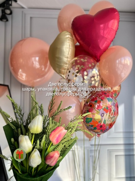 Набор шаров Персик