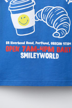 ZARA ФУТБОЛКА SMILEYWORLD®, СИНИЙ