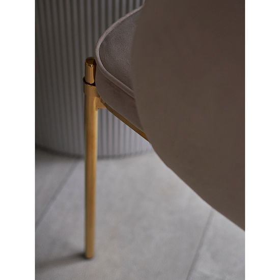 Стул coral, велюр, серо-бежевый