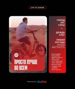 Электровелосипед OxyVolt Low Fat Ranger