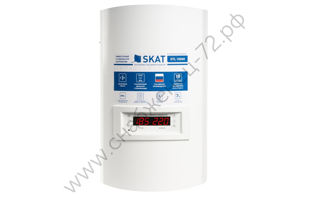 Skat STL 10000 исп. Н, стабилизатор сетевого напряжения, настенный, 220 В 10000 ВА, Uвх. 120-280 В