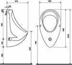 ПИССУАР CERSANIT TAURUS T100