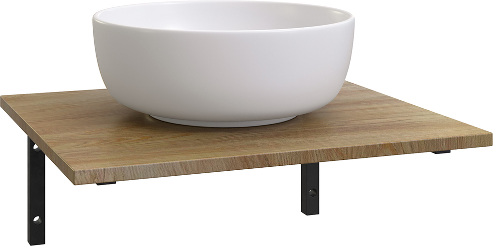 Мебель для ванной комнаты DIWO Элиста 60 светлое дерево, с раковиной Moduo 40 RING