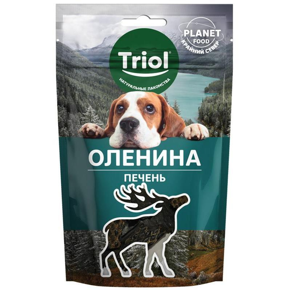 Лакомство для собак "Печень оленя", 50г, серия PLANET FOOD, Triol