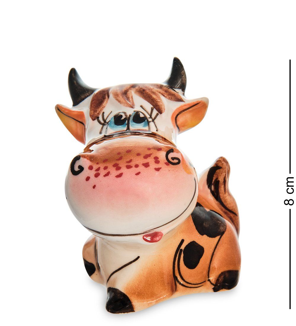 ГЛ- 006 Фигурка «Бычок Серафим» цв. (Гжельский фарфор)