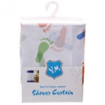 Штора для ванной PVC 170*180"Следы» 10 колец