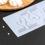 Силиконовый коврик для отливки шоколада "Пара лебедей" 20*10,5*0,3