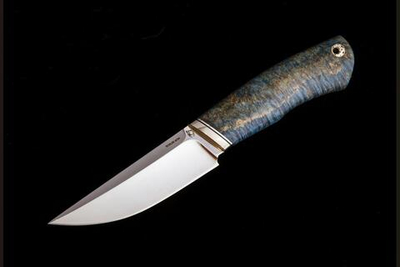 Нож Русский (M390, стаб. карельская берёза)