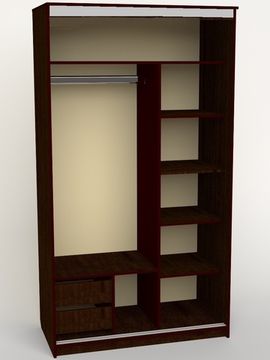 Шкаф-купе СЕНТ-3 с зеркалом левый