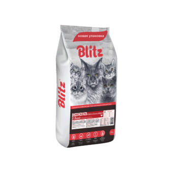 Сухой корм для взрослых кошек Blitz Classic For Adult Cats Chicken с курицей, 10 кг