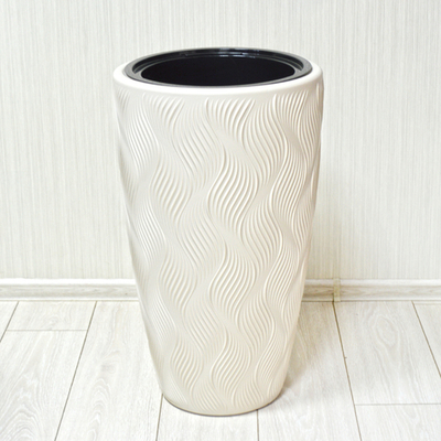 Кашпо Флэйм 61л, со вставкой 289*230мм (светло-бежевый)