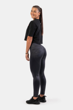 Брюки High Waist Glossy Look Bubble Butt Pants 586