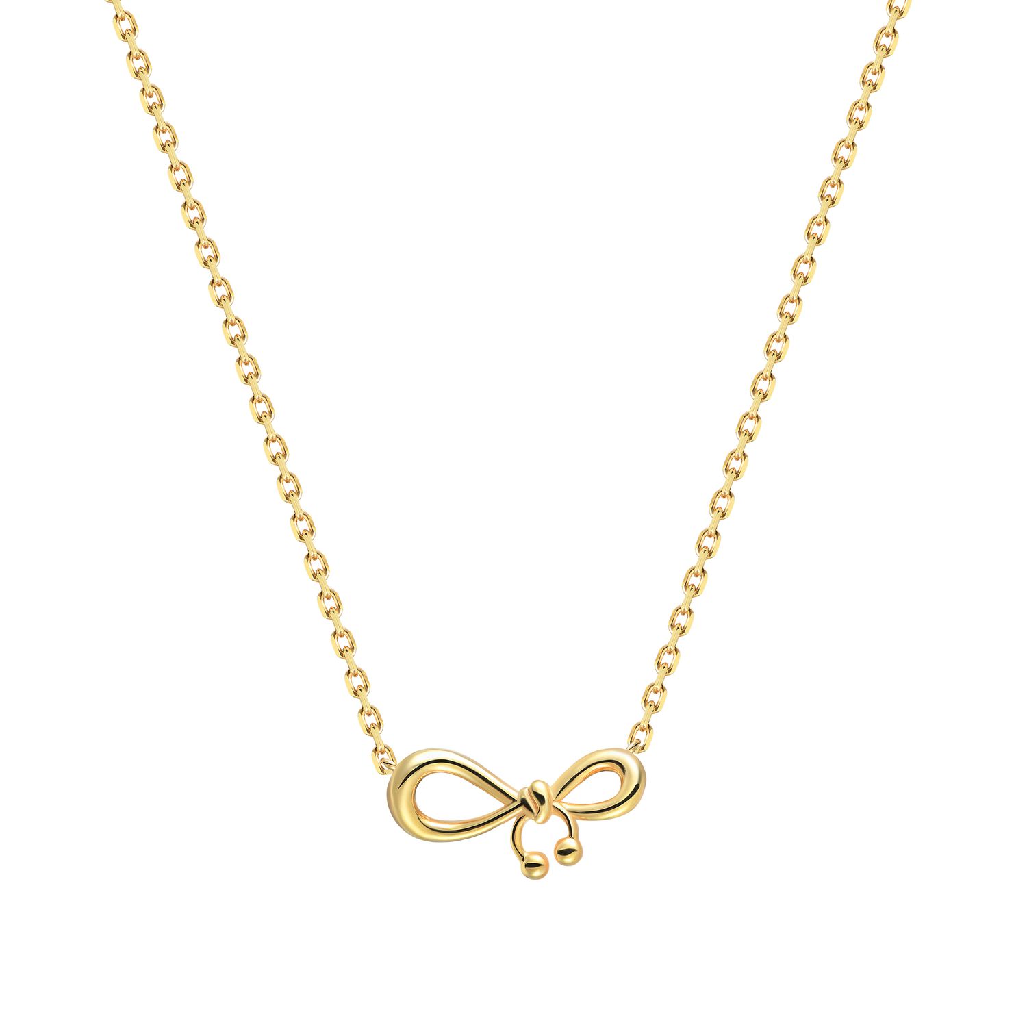 Колье Pierced Bow Necklace - Gold