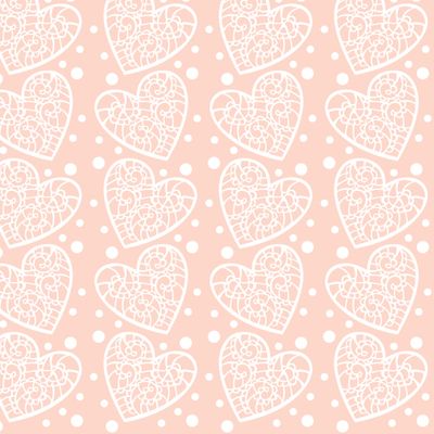 Сердца. Персиковый фон.