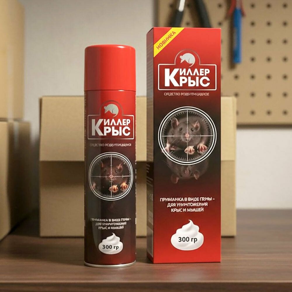 Пена от грызунов &quot;Киллер Крыс&quot; 300г баллон