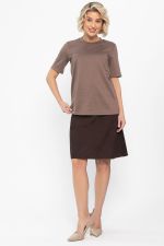 Футболка кружевная Нэсти (коричневая) Б14656-10М LT Collection