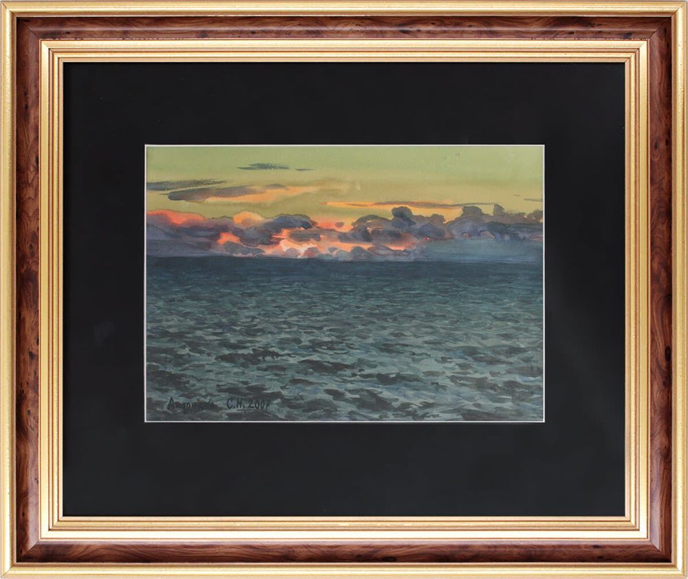 Андрияка Сергей Николаевич (1958–2024). Морской пейзаж. Бумага, акварель. Россия, 2007 г.