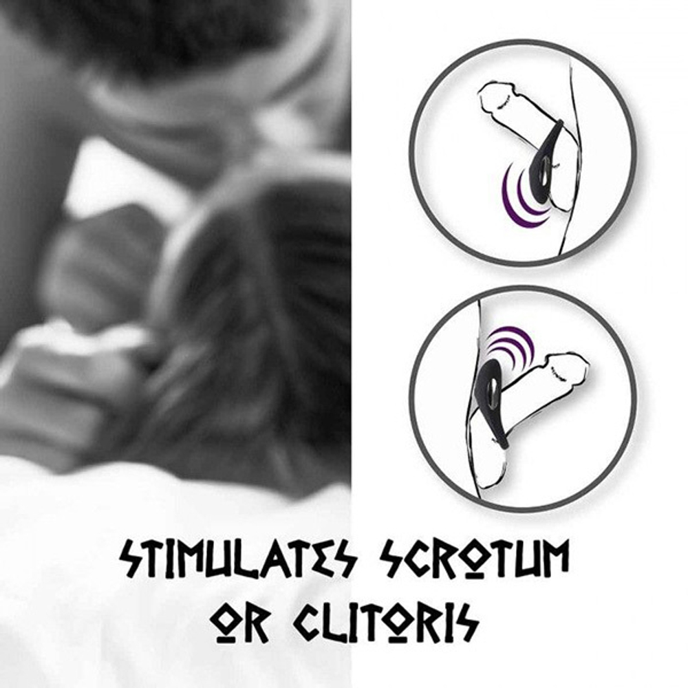 Черное эрекционное виброкольцо 4,5см Feelz Toys Thor Cockring Black