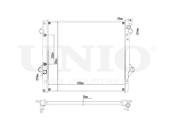 Радиатор охлаждения двигателя UNIO RAD-10024