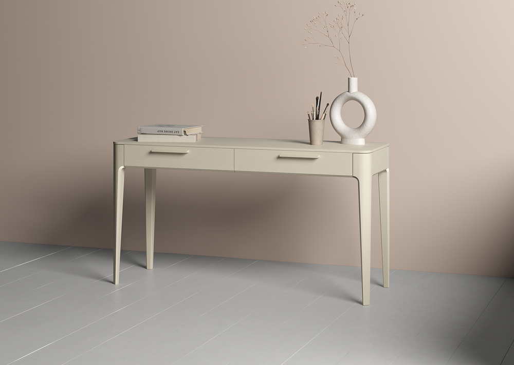 Консоль Type oak 2 ящика ширина 140 см (молочный)