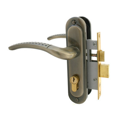 Замок врезной Стандарт 132/50  бронза, АВ с/руч.  /4851