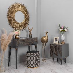 Тумба прикроватная Тропик Классика Серый Найт Голд левая