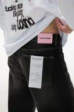 Джинсы Kraizy Stripes Широкие серые