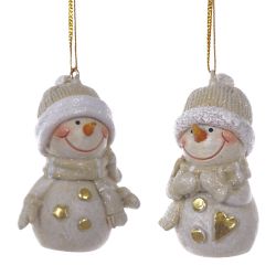 GAEM Фигурка декоративная подвесная "Снеговик", L4 W3 H6 см, 2в.