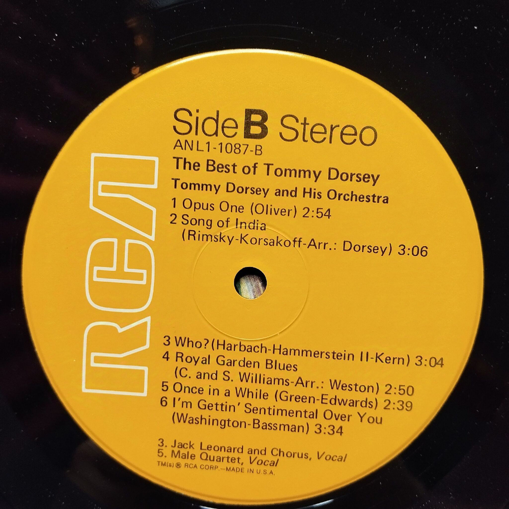 Винтажная виниловая пластинка LP The Best Of Tommy Dorsey (USA 1975)