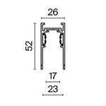 Шинопровод накладной/подвесной Technical TRX034-411W