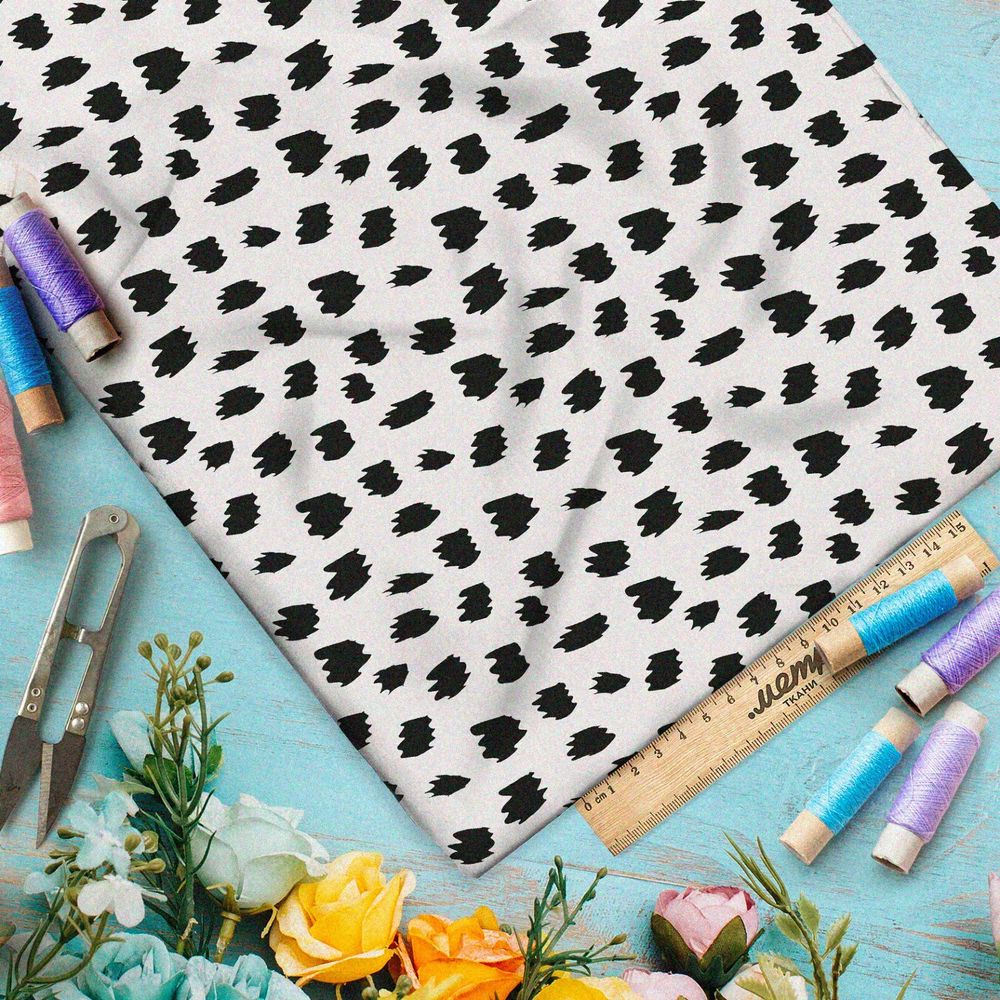 Ткань таффета бежевый гепардовый узор