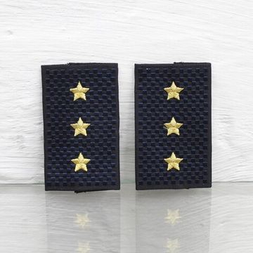 Фальшпогоны вышит. "Полиция МВД" нов\обр иссиня-чёрные (Ст. Прапорщик)