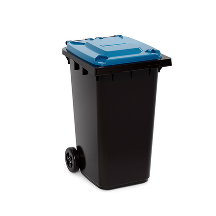Бак для мусора Альтернатива, на колесах, 240 л, черно-синий