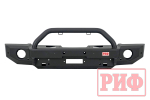 Бампер силовой передний Jeep Wrangler JL 2018+ под доп. фары, с центральной защитной дугой