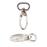 Карабин поворотный с рамкой 15мм (22*43мм) металл