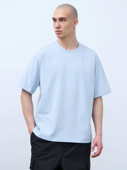 Футболка оверсайз (голубой) 230 г