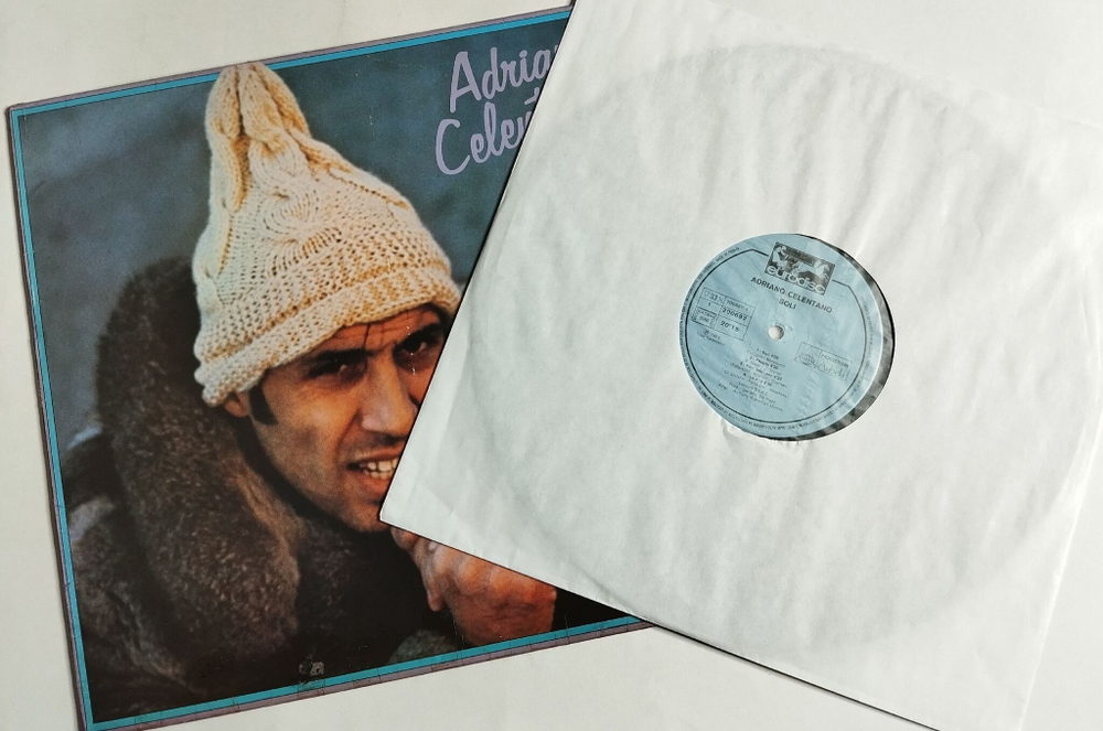 Винтажная виниловая пластинка LP Adriano Celentano Soli (France 1979)