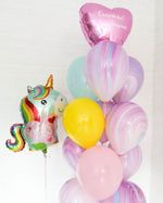 Q Шар 11" / 24 см, супер агат черно белый Black White (БГ-16)